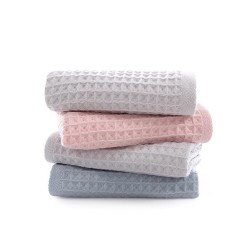 Honeycomb Waffle Weave Cotton Towel - Ultra Absorbent Face and Bath Towel