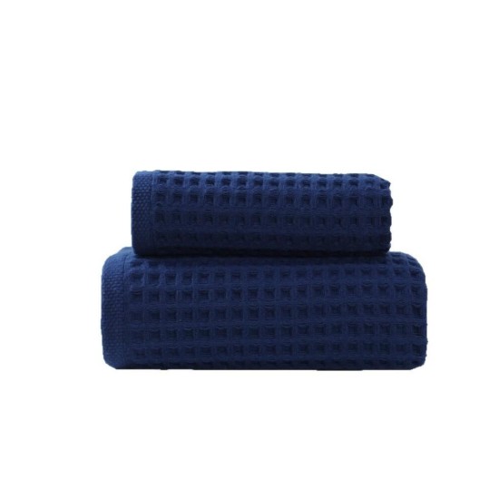 Premium Waffle Weave Cotton Towel Set - Super Absorbent, Quick-Dry Bath and Face Towels, Hanging Design