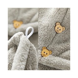 Super Absorbent Double-Layer Coral Fleece Hair Towel for Women - Quick-Dry Microfiber Bath Towel Cap with Cute Cartoon D