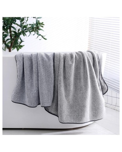 Super Soft Bamboo Charcoal Bath Towel - A-Class Coral Fleece, Quick-Dry & Antibacterial