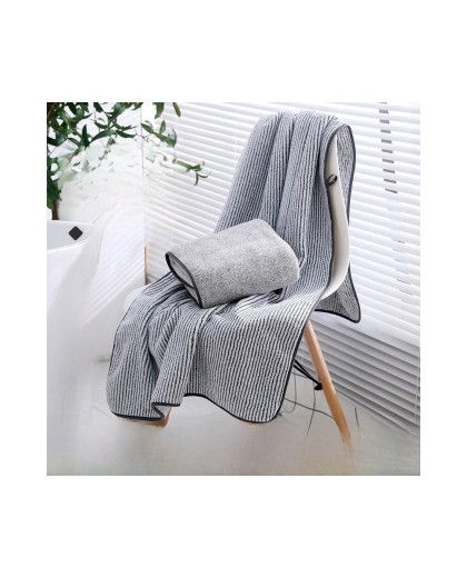 Super Soft Bamboo Charcoal Bath Towel - A-Class Coral Fleece, Quick-Dry & Antibacterial