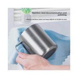 Streak-Free Glass Cleaning Cloth with Fish Scale Texture, Super Absorbent and Lint-Free