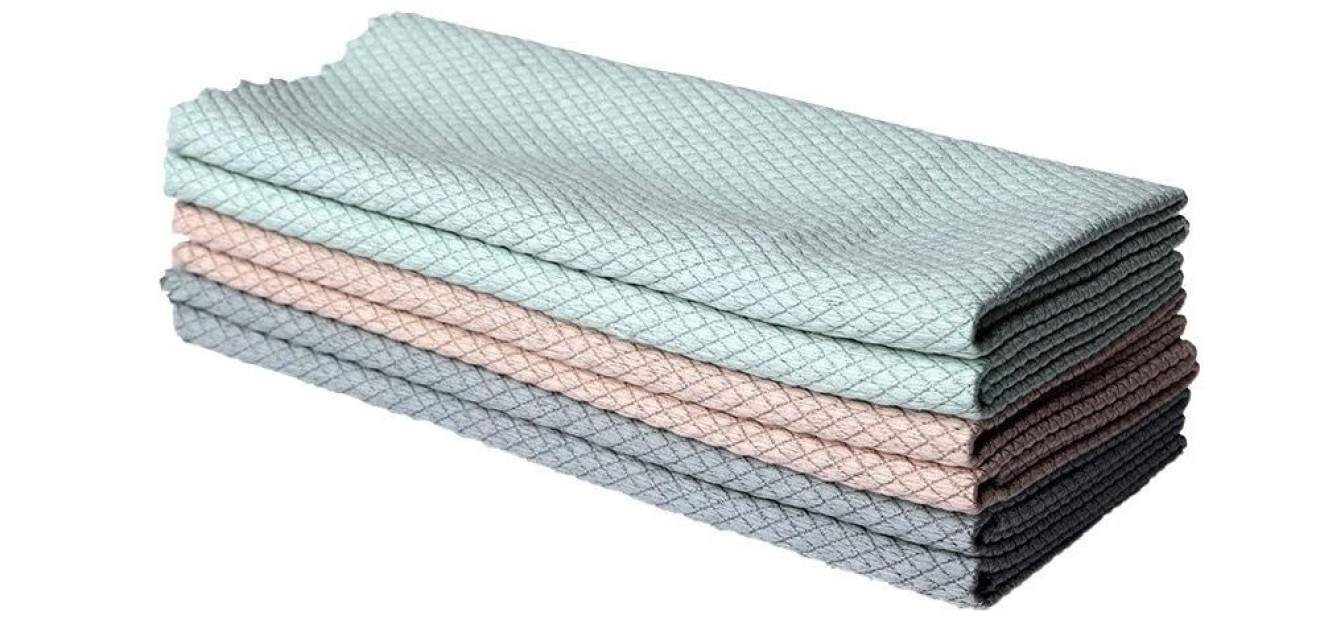 Heavy-Duty Fish Scale Pattern Glass Cleaning Cloth – Streak-Free, Lint-Resistant, Multi-Surface Kitchen Towel